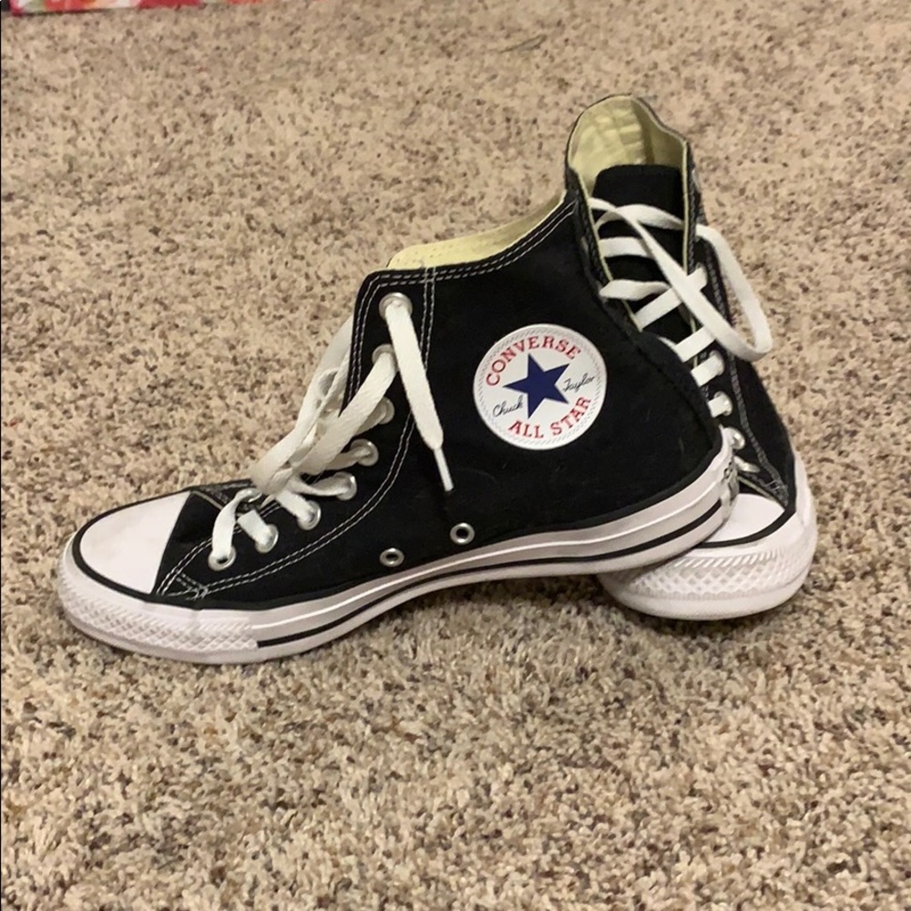 Black high-top converse